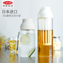 Likai Japan imported kinto transparent cold water cup Glass kettle soaking bottle Cold brew coffee pot Cold water pot
