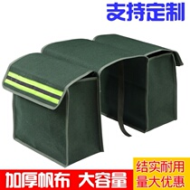 Bicycle rear shelf Double-Span mountain bike side bag express canvas pack electric car rear seat saddle worker
