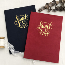 Bronzing Hong Kong Wedding Certificate Set Red Wedding Oath Book Oath Book A4 Certificate Set Flannel Large
