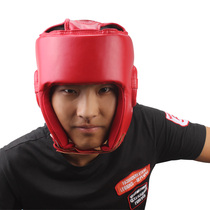 Professional Sanda Boxing Helmet Muay Thai Fighting Full Protection Adult Taekwondo Head Guard Cover Protective Guard Fighting Sheath