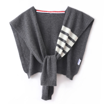100% wool shawl women knotted TB striped knitted cashmere outside shoulder air-conditioned room warm scarf multifunctional