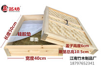 Hotel catering wooden steamer square kitchen equipment large steamer steamed buns small steamed buns Liuyang steamed vegetables
