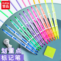 Yupin highlighter marker pen Students use to remember the focus of obsessive compulsive disorder Light color marker pen color rough stroke focus on the same paragraph to make notes of the small artifact endorsement of the school bully set