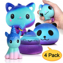 Genuine squishy starry sky color slow rebound toy unicorn pinch happy house children birthday gift