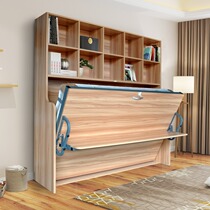Side Flap Wall Bed Five Gold Accessories Small Family Type Hidden Wall Wardrobe Integrated Wall-mounted Multifunction Balcony Desk Style Invisible Bed