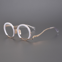 Super personalized Japanese round frame handmade irregular shape glasses frame unique literary frame with myopia female tide
