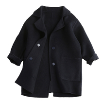Boy double-sided cashmere coat 2021 autumn and winter new children double-sided wool coat girl woolen coat