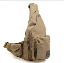 New travel Mens chest bag Canvas Mens Bag Casual Skew Satchel Korean version Tide Fashion Small Bag Backpack