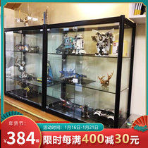 Home mini model cabinet hand-held Display Cabinet Gundam Lego showcase glass cabinet cosmetics boutibles cabinet