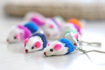 ZOO Cat big love colorful little skin mouse cat toy rabbit hair little skin mouse color random