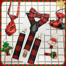 Christmas Scottish childrens bow tie tie tie baby bow hair ornaments Christmas tree decorations party ball
