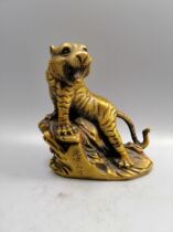 Ancient Imitation Ancient Pure Bronze Zodiac Zodiac Tiger Mercy tiger Wuthering Mountain River Merchants Insurance Ping An Home Office Process Gift