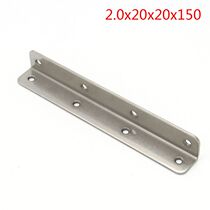 Stainless steel angle code angle iron connector angle code 90 degree L type 2 0x20x20x150 hole 4 0 angle code