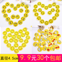30 Large smile chest needle cartoon children pin waiter smile chest badge reward chest