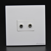 86 type two-hole headphone socket solder-free 3 5mm audio panel one two-channel AV audio headphone wall plug