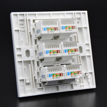 Type 86 six-mouth network socket panel 6 network wire outlet socket six holes CAT5E computer wall socket panel