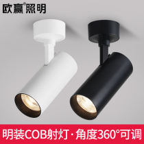 European win led light mounted spotlight free hole living room Nordic 5w7w12w30w tile commercial shop ceiling spotlight COB