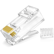 TP-LINK six types of non-shielded network Crystal Head RJ45 network cable Crystal Head Six Class 6 gigabit shielded computer rj45 perforated network to connector telephone TL-EH602