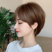  Wig female short hair round face bobo head Qi ears handsome neutral headgear type bobo Korean fashion fake short hair