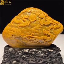 Shoushan Stone Pendulum Pieces Fields Yellowstone Seal Lao Stone stone Stone Carving pieces Living room Feng Shui Town House Office Furnishing