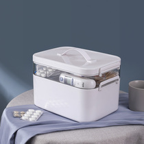 Medicine Box Pharmaceuticals Plastic Multilayer Large Capacity Home Students Small Medical Box Containing Box Children Home Clothing