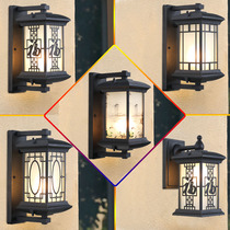New Chinese style outdoor wall lamp Outdoor waterproof Retro garden balcony lamp Corridor aisle Courtyard gate exterior wall lamp