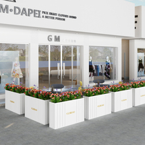 Outdoor Iron Art Flower Case Flower Groove Cultivation Flower Beds Outdoor Square Commercial Street Sales Floor of the Flowers Shelf Flower Pots Customised