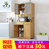 Nanzhu kitchen shelf microwave oven rack sidebar cupboard cupboard cupboard tea cabinet storage cabinet storage locker restaurant locker