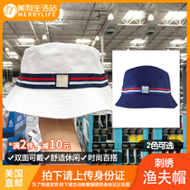 American direct mail tide brand couple round hat embroidery fisherman hat Sports fashion printed basin hat double-sided can be worn for men and women