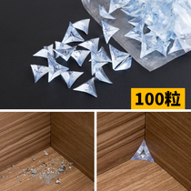 Drawer corner wardrobe Transparent crystal dust-proof corner furniture silicone corner cabinet anti-dust corner cabinet triangle pad