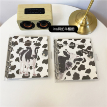 Korea ins cow loose-leaf album 3 inch 5 inch Polaroid photo small card storage book Star chase card collection book