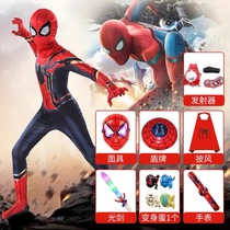 Spider-Man tights childrens suits Altmans uniforms boys suit conjoined childrens wear genuine cos clothing