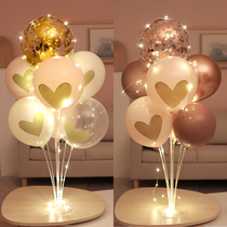  Macaron balloon table floating column luminous wedding room set First anniversary birthday decoration scene decoration party