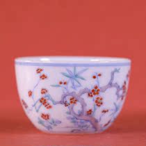 Self-Mutang Blue and Hua Doucai Mei Que Annunciation Tea Cup Single Cup (Hua Yixuan)