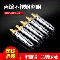 Stainless steel cutting nozzle national standard G07-30 100 300 type cutting gun propane liquefied gas split plum blossom cutting nozzle