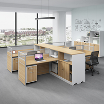 Office table and chair combination simple modern staff desk card seat partition screen desk high Cabinet Finance table