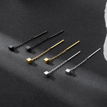Small ear line Short-style ear-line female temperament pure silver ear nail female pure silver ear nail minimalist about lukewarm wind female small