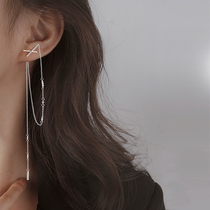 (Miss Z) Superior Sensation Earline Female Temperament Pure Silver Earrings 2021 New Trend Suearrings Long