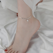 (miss z) bell anklet female 2021 new net red anklet female ins niche design silver anklet female sterling silver