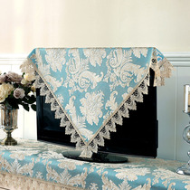 European fabric TV Hood lace dust-proof TV cover cloth 42 55 60 inch LCD TV cover cabinet computer