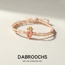 Sweet fruit rubber band Hairband Korean students cute head rope female simple hair rope bracelet dual-purpose female hair accessories