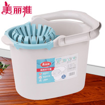 Beautiful old-fashioned mop pressurized water squeezed bucket wrung plastic bucket portable tow bucket household floor wiping bucket