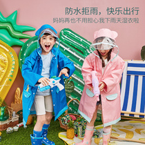 KK tree children raincoat boys and girls kindergarten waterproof baby poncho primary school children with schoolbags