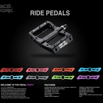 RACEWORK mountain bike nylon pedal ultra-light Palin bearing large width anti-skid XC downhill DH off-road AM
