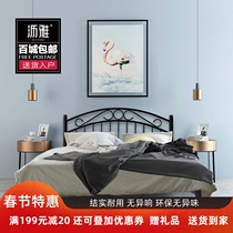 Classic American Iron Bed Double Modern Iron Bed Homestay Loft Bedroom 15 Small Family Retro 18 m Iron Frame Bed