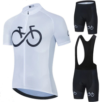 Summer short sleeve men's bicycle road bike outdoor sports cycling competition coat set quick-drying breathable back pocket
