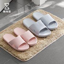 Lazy corner bathroom slippers women winter bath non-slip soft bottom deodorant home couple men sandals 67486