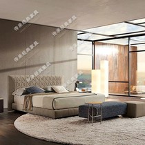 High-end custom-made Italy Milan new five-star seven-star hotel furniture standard room bed presidential suite luxury bed