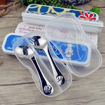 Children's tableware box student chopsticks box Korea fork spoon chopsticks box travel chopsticks spoon portable storage box