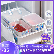  Taniguchi metal Japan imported fresh-keeping box refrigerator storage box frozen special aluminum lunch box for meat frozen sealed box
